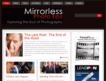 Tablet Screenshot of mirrorlessphototips.com